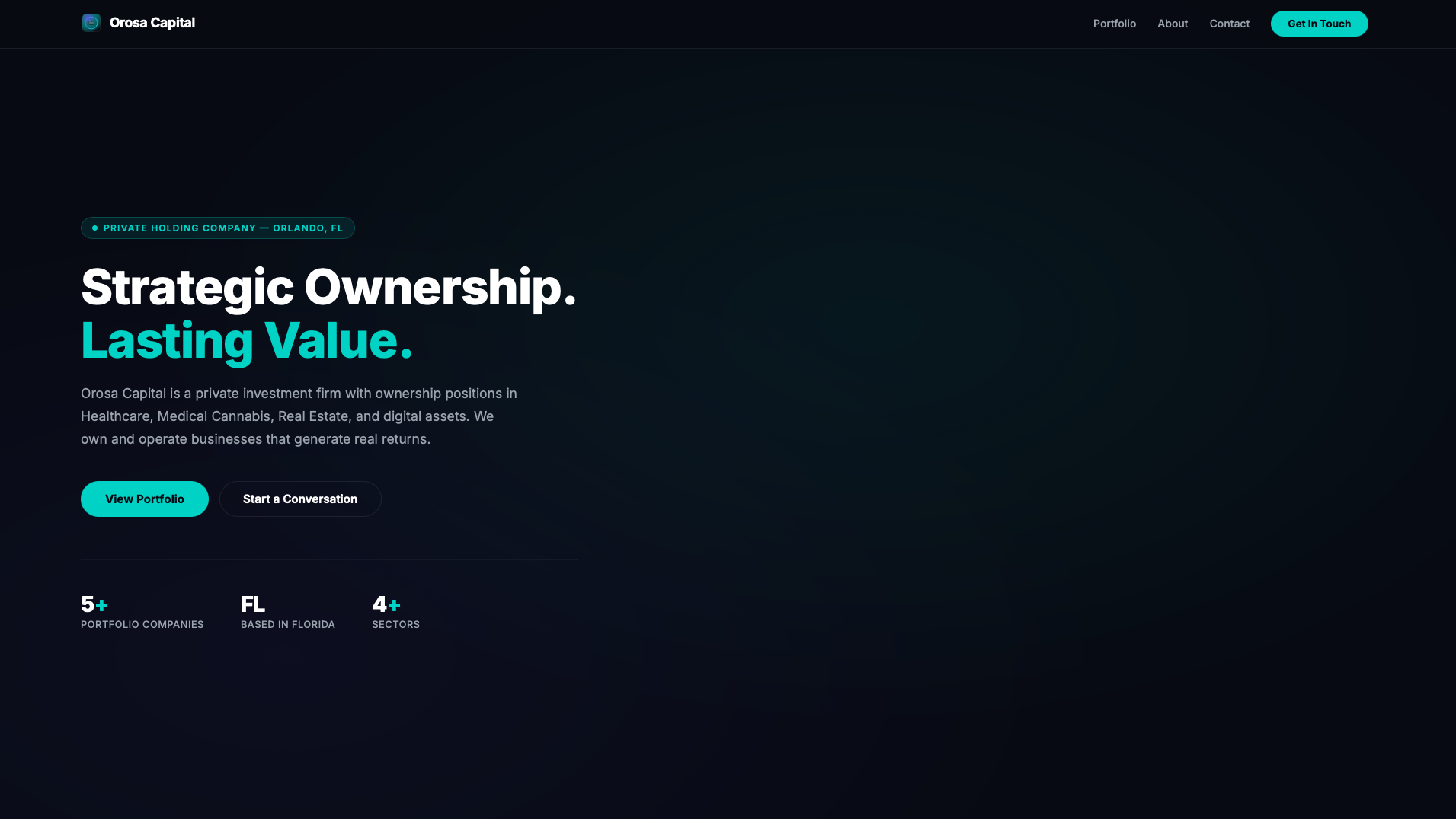 Orosa Capital — live site preview